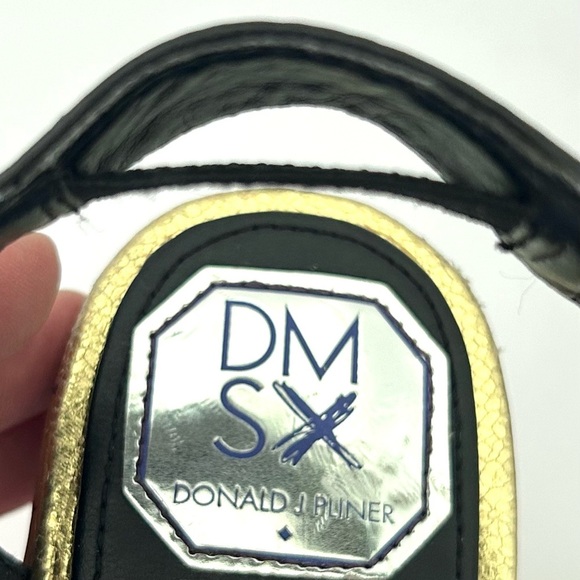 Donald Pliner DMSX Square Toe Sandal Shoe Cork Platform Leather Black Size 6.5 - Picture 8 of 11